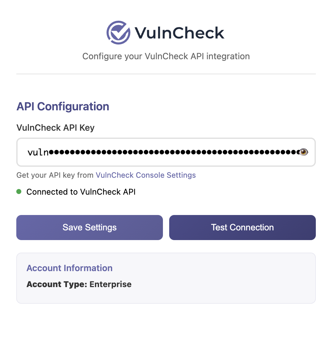 VulnCheck API KEY